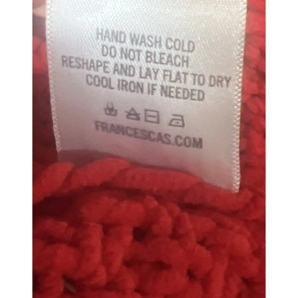 Harper Heritage Women’s Size Large Red Chunky Knit Grandma Cardigan Sweater - Picture 6 of 6